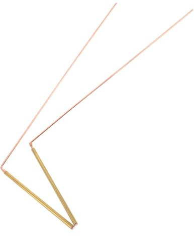 SHINEOFI Lot De 2 Baguettes De Sourcier en Cuivre Bicolore pour Recherche d'eau Et Objets Enfouis, Outils De Divination Portables Et Robustes Adaptés Aux Sorties Extérieures Et Relevés Agricoles