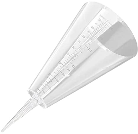 SHINEOFI Pluviomètre Agricole Conique Transparent avec Piquet de Mesure Jardin, Échelle Graduée, Instrument Extérieur pour Collecte Précise Pluie, Plastique Solide et Résistant