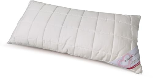 AlpenXund GmbH Zirben Familie - bekannt aus dem Fachhandel & der Hotellerie • Großes Zirbenkissen • Weiches Schlafkissen 40x80cm • Zierkissen gefüllt mit natürlichen Zirbenflocken
