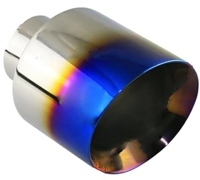 Tubo Scarico Terminale Di Scarico Universale Per Auto In Acciaio Inossidabile, Ingresso 76 Mm, Uscita Inclinata, Gola Finale Del Silenziatore Da 127 Mm(L1DM2023d)