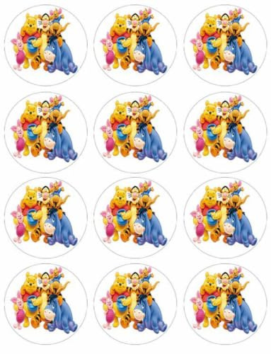 Torten Deko Shop Winnie Puuh Cupcake, Muffin Aufleger - Kuchen aufleger Cup Cake Zuckerbild Kuchenplatte Oblate