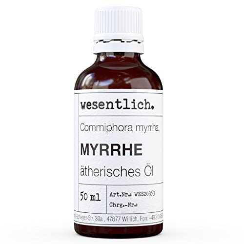 wesentlich. Myrrhe Öl - ätherisches Öl - 100% naturrein (Glasflasche) - u.a. für Duftlampe und Diffuser (50ml)