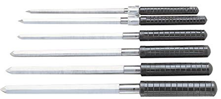 SELVA Konischer Handreibahlen-Satz 6-teilig – Ø 2-6 mm – Geeignet zum Glattreiben von Bohrungen BZW. Bohrlöchern – 5-kantig – Mit geriffeltem Kunststoffgriff – 335953