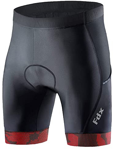 FDX Fahrradhose Herren Gepolstert 3D Sitzpolster Anti Bac MTB Hose Herren | Seitentaschen Powerband Beinabschlüsse Atmungsaktives Material für MTB Rennrad Sport Gravel Touren Fitness und Training