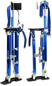 KG Arbeitsstelzen G02116 BLAU für Maler Deckenbauer Aluminiumstelzen 61-101 cm Stelzen Aluminium Professionelle Einstellbare Handwerkerstelzen Trockenbau