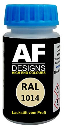 Alex Flittner Designs Lackstift RAL 1014 ELFENBEIN matt 50 ml Acryl | Hochwertiges Lackstift (lösemittelhaltig) - ideal geeignet für Hobby, Freizeit, Modellbau, Basteln und um Kunststoff - oder