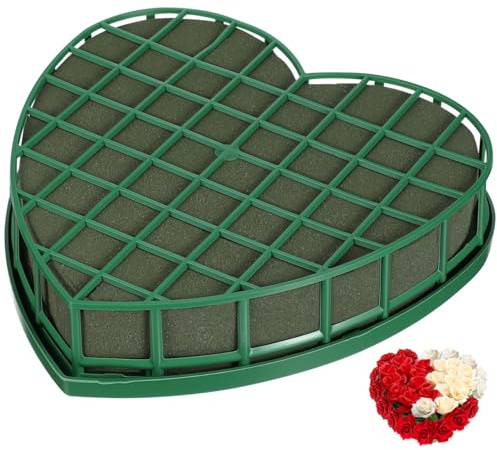EXCEART Frischblumen Steckschaum Premium Blumenschaum Grün Nassschaumblöcke Herzförmig 21 X 20 X 3 cm Steckschwamm Für Steckmasse Für Blumensteckschaum