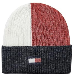 Tommy Hilfiger Cappello da Uomo a Costine, Bandiera Bianca 1, Taglia Unica
