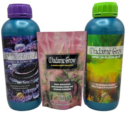 MADAME GROW - Engrais Organique - Engrais Floraison - KIT BLOOM - (2x500 ML+30gr)