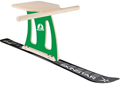 SkiBock Juego completo de trineo XL para invierno, color verde