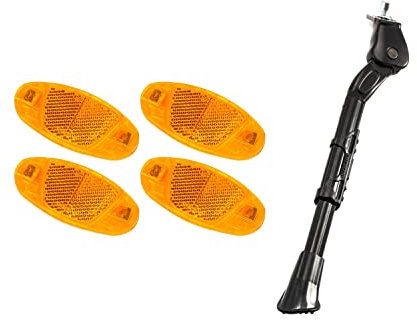Bundle Set Seiten-Ständer Schwarz 24-28 Zoll mit Speichenreflektoren