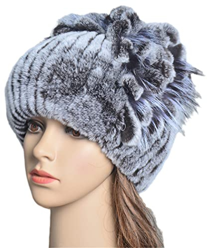 keusyoi Luxuriöse Damen-Pelzmütze, Winter, warm, handgefertigt, Fellmütze, russisch, weiblich, Pelzmütze