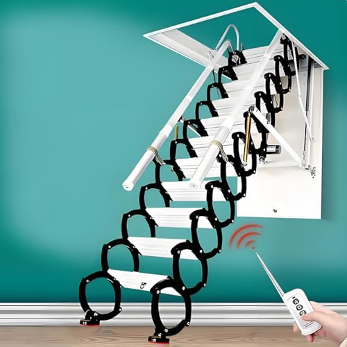 Handbuch Dachbodentreppe mit Handlauf Fernbedienung Decke klappbare Teleskopleiterluke angepasst