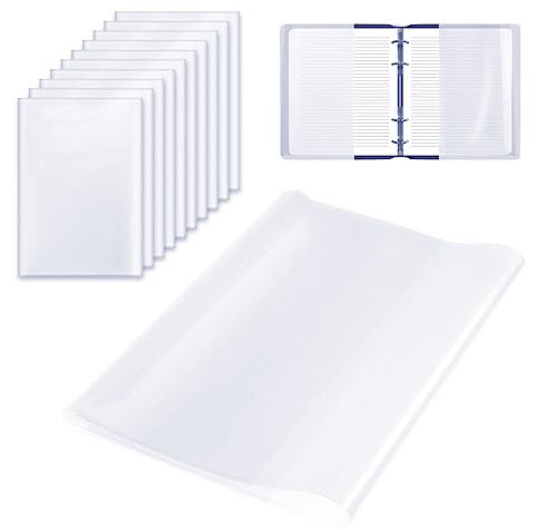 Gsrhzd Heftumschläge A4, 20 Stück A4 Transparent Buchumschlag, Wiederverwendbare und Verstellbare Durchsichtige Buchumschläge Schulbücher, Bucheinband, Buchschutzfolie, für Home Office Schule