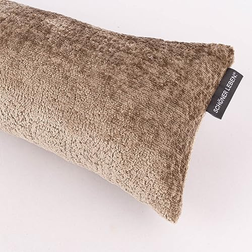 SCHÖNER LEBEN. Zugluftstopper Soft Teddy Deluxe beige div. Größen, Auswahl:100cm Länge