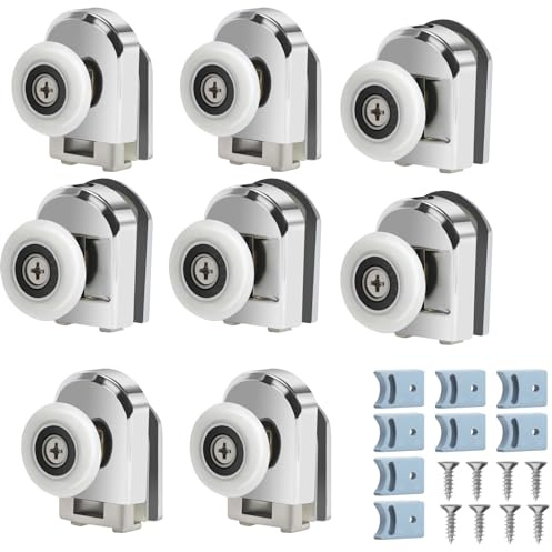 Cokritsm Duschtür Rollen 25mm Duschkabine Rollen für 4-6mm, 8PCS