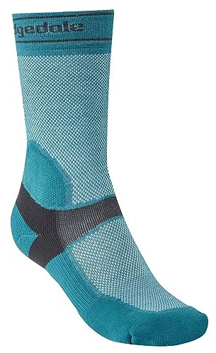 Bridgedale Damen 710358/341/M Socken, Blaugrün/Dunkelgrau, M