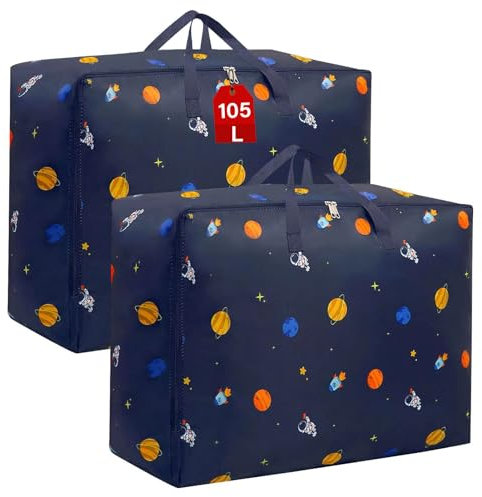 SEPSCO Borse Stoccaggio Vestiti Grande, Immagazzinamento Contenitori Armadio Sottoletto Sacco Piumone Matrimoniale Trasloco Organizer Cambio Stagione per Biancheria da letto Trapunte Cuscini Coperte