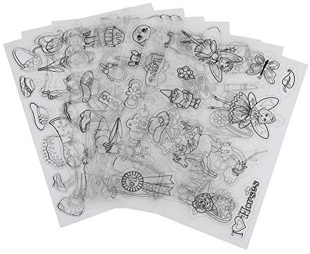 8 Stück Schrumpfende Dink-Papiere, Schrumpffolie, Cartoon-Haus, Fahrzeuge, Kleidung, Blumen-Feen-Muster, Wärmeschrumpfendes Papier Für DIY-Schlüsselanhänger, Anhänger, Ohrringe (für Mädchen)
