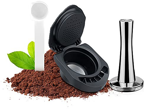 BENFUCHEN Porta Cialde Riutilizzabili Caffè Dolce Gusto Porta Cialde Caffè Ricaricabili Compatibile per Dolce Gusto Piccolo XS Genis S, con un pressino per il caffè