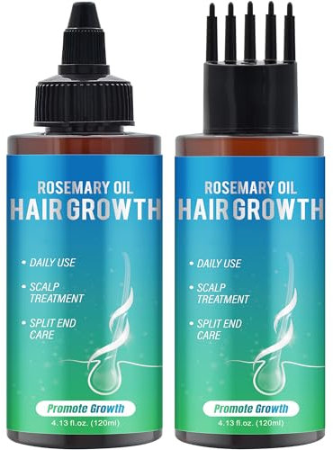 Rosemary Oil for Hair Growth,2x120ml Diluted Rosemary Oil and Hair Serum for Dry Damaged Hair,Proven Hair Loss Treatment & Hair Thickening Products