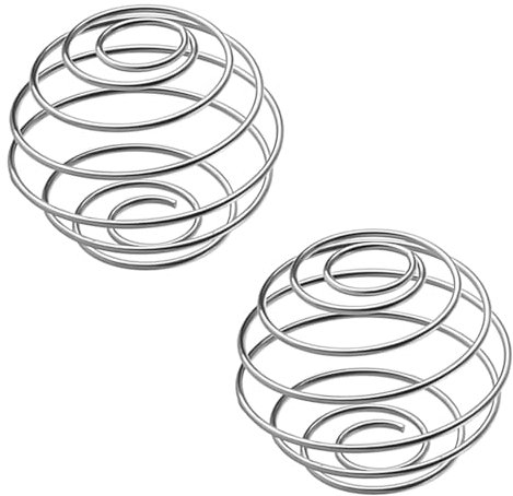 Tabanzhe 2 PCS Stainless Steel Bottle Mixer Ball-Protein Shaker Wire Whisk Milkshake Blender Balls for Shaker Bottle Protein Shakes Formula Mixing Stirring, Diameter 2 inch