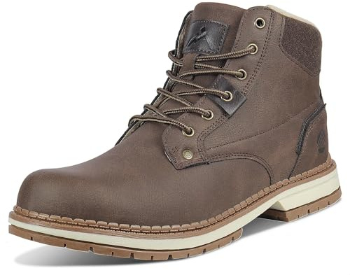 CC-Los Men's Dress Chukka Boots Waterproof Hiking Ankle Boots for Casual Outdoor Daily Walking Brown Size 8.5