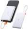 TORRAS Slim Power Bank with USB-C Cable, 10,000mAh Fast Charging Portable Charger, Battery Pack for iPhone 16/15 Series, Samsung, Android, AirPods, Ceramic White