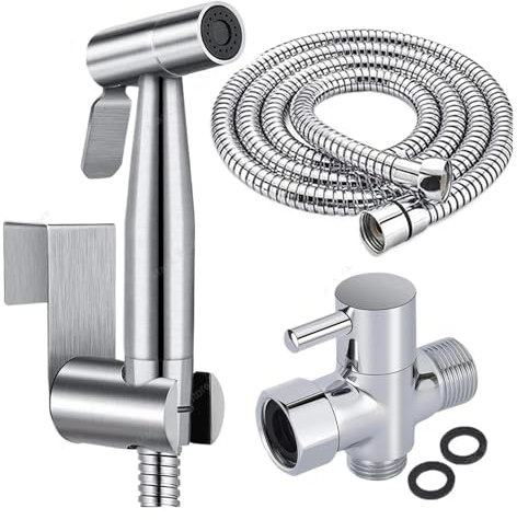 AOEGBY Kit Spruzzatore per Bidet Accessori for spruzzatore Bidet Portatile Rubinetto Bidet Portatile in Acciaio Inox for Bagno Doccetta for Doccia Bidet Portatile Doccetta per Bidet(Only Water Pipe)