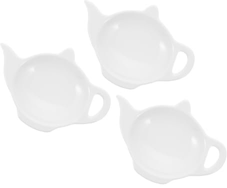 Alipis 3pezzi Vassoio Da Tè Cinese in Ceramica Elegante Porta Bustine Di Tè Da Tavolo Per Servire e Degustazione