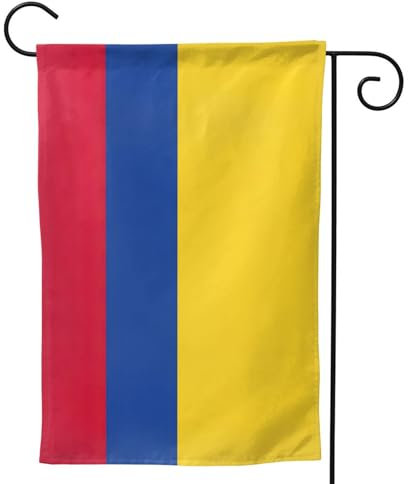 Petit drapeau de jardin de la Colombie imprimé double face vertical bienvenue drapeau de cour 31,8 x 45,7 cm Décoration extérieure