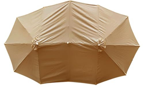 Housse de rechange pour parasol de plage, parasol de terrasse, housse en tissu imperméable 12 baleines, pour l'extérieur, la plage et la terrasse, kaki, 106.3inches