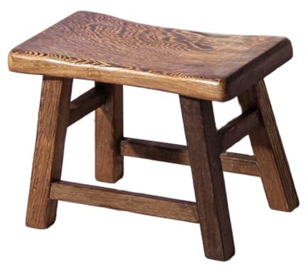 Abaodam Sgabello in Legno Massello Piccolo Sgabello da Bagno per Cucina Bassa per Ragazzo Ragazza e Adulti Multiuso per Soggiorno e Altri Ambienti