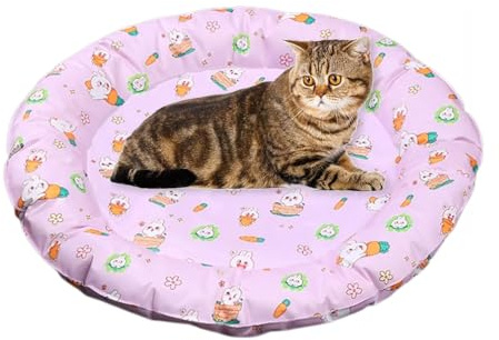 Kühlmatte für Hunde, atmungsaktive Gel-Isomatte für Hunde, waschbare runde Matte für Kisten, Zwinger und Welpenbetten