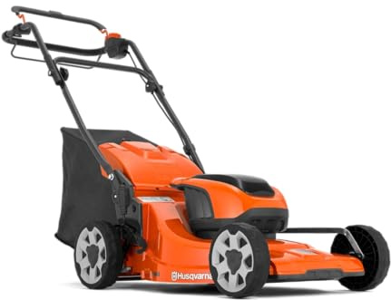 Husqvarna LC 142iS Tondeuse à Gazon sans fil - Largeur de coupe 42 cm - 36 V Li-ion - Entraînement par roue - PowerBoost - Mode Save - Réglage central de la hauteur - Barre pliable - Idéale pour les