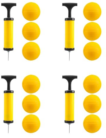 Reinscer Roundnet Spiel Ball Austauschbare Wettkampf Bälle Mini Volleyball 12 Pack mit Pumpe