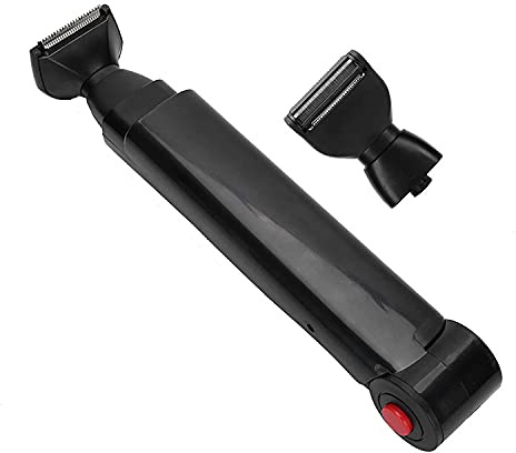 Rasoir Électrique pour le Dos Hommes, USB Épilation du Dos de Corps Indolore Pliable avec 2 Têtes de Rasage et Poignée Antidérapante Convient Pour Homme Corps ni Impasses L'épilation