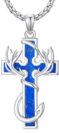 YueYuan Schutzpatron Medaille Halskette 925 Sterling Silber für Herren | Katholisches Schutzamulett, Geschenk zum Vatertag, zum Geburtstag, zu Weihnachten, zum Jahrestag und zu Glaubensanlässen