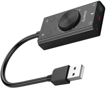 LED Identicator Carte son USB externe Micro haut-parleur casque audio Jack 3,5 mm Câble adaptateur avec interrupteur muet volume