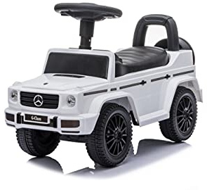 NINODOVAE Rutschauto Laufwagen Mercedes Benz G350D ab 1 Jahr, Kinder Rutschauto, kinderauto mit Hupe/Musik (Weiß)