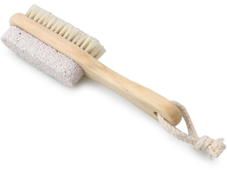 ERINGOGO Cepillo Exfoliante para Pies Cepillo de Baño de Madera con Piedra Pómez para Eliminar Células Muertas y Masaje Cuidado Diario Pies