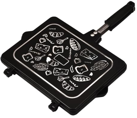 Baoblaze Padella per Pancake a Doppia Faccia, Antiaderente, in Alluminio, per cuocere Uova all'aperto