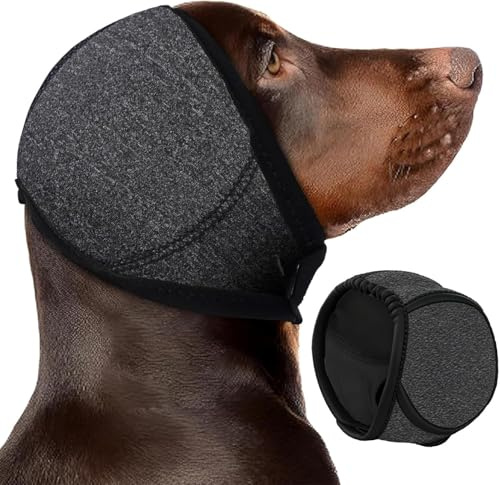 Hunde Ohrenschützer Mit Geräuschunterdrückung | Elastische Umwicklung Mit Schalldämmung - Elastischer Gehörschutz Für Hunde - Für Geräuschblockierung, Beruhigung, Winter, Baden, Trocknen (M)