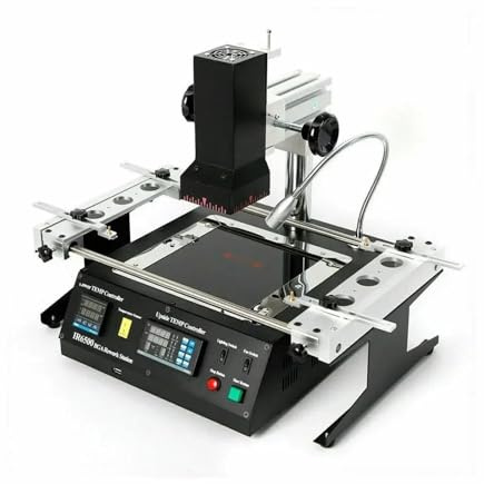 Poste à souder, Station de soudage infrarouge IR6500 BGA avec contrôle température en boucle fermée et câble USB for la réparation soudure