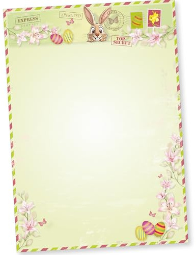 Air Mail 50 Blatt Briefpapier Ostern A4, Osternbriefpapier
