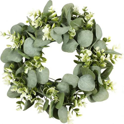 Künstlicher Eukalyptus Kranz, 35cm Premium Hängend Türkranz ganzjährig
