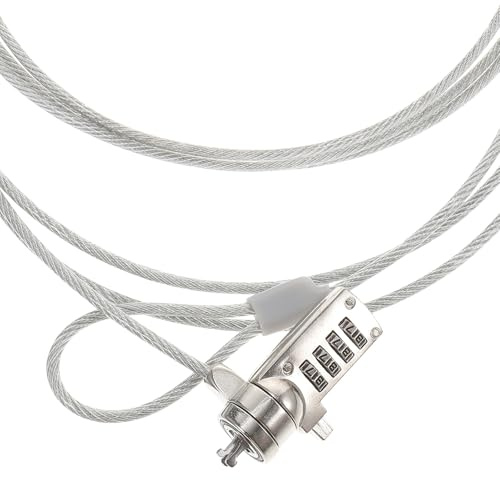 WATIIFUFU Cable de Seguridad para Portátil Combinación de 10,000 Opciones, Acero y Aleación de Zinc, Fácil Conexión para Laptop y Monitor, Protección Antirrobo