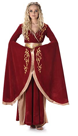 Medieval Queen Cersei Ladies Fancy Dress Game of Thrones Womens Adults Costume (Small (UK 8-10))