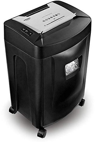 Duronic PS991 Aktenvernichter | 18 Blatt Partikelschnitt P4 | 31 Liter Papierkorb | Kreuzschnitt Schredder für Datenschutz | Zerkleinerer für Kreditkarten und CD | Reisswolf mit Start-Stopp-Automatik