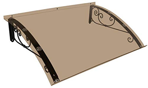 BELLHOUSE COPERTURE Auvent en Fer Onda P 90 H 34 L 150 CM - BRONZÉ